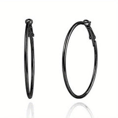Harajuku Style Big Circle Earrings DJ Nightclub Ear Clip