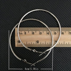 Harajuku Style Big Circle Earrings DJ Nightclub Ear Clip