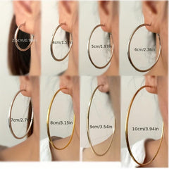 Harajuku Style Big Circle Earrings DJ Nightclub Ear Clip