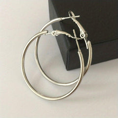 Harajuku Style Big Circle Earrings DJ Nightclub Ear Clip