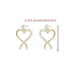 Heart Shaped Earrings Ladies Retro Earrings