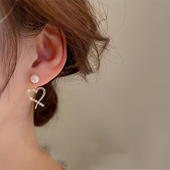 Heart Shaped Earrings Ladies Retro Earrings