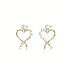 Heart Shaped Earrings Ladies Retro Earrings