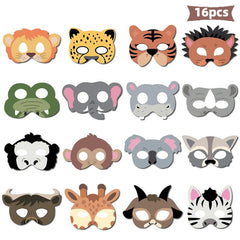 16 Pcs Ocean Animals Masks Costume Party Supplies