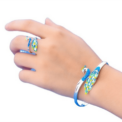 Lady Jewelry Sterling Silver&peacock Bracelet