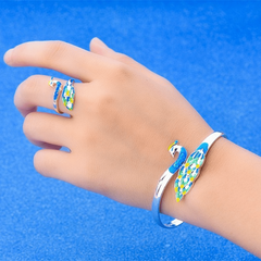 Lady Jewelry Sterling Silver&peacock Bracelet