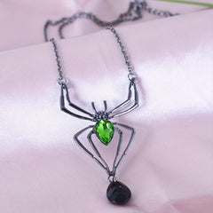 Halloween Spider Necklace Earrings Ring Set Accessories