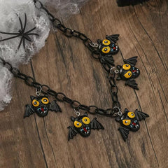 Funny Halloween Pumpkin Ghost Pendant Necklace