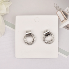 Sweet Temperament Earrings Hollow Circle Wrap Stud Earrings