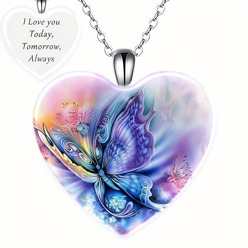 Crystal Pendant Necklace Dream Butterfly English Birthday Gift