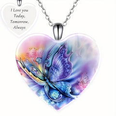 Crystal Pendant Necklace Dream Butterfly English Birthday Gift