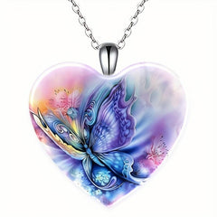 Crystal Pendant Necklace Dream Butterfly English Birthday Gift