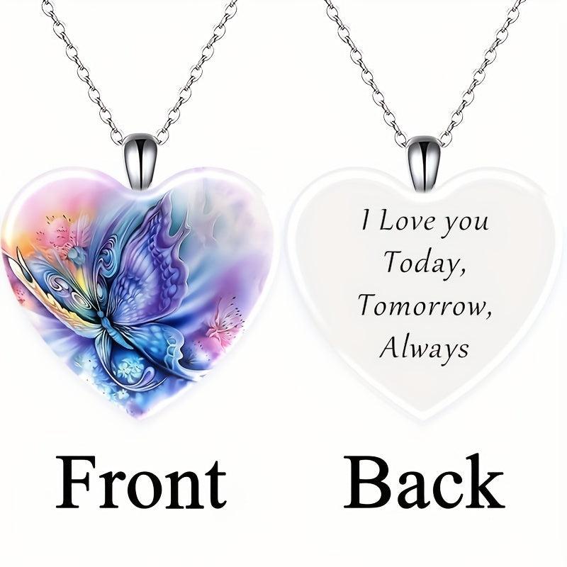 Crystal Pendant Necklace Dream Butterfly English Birthday Gift