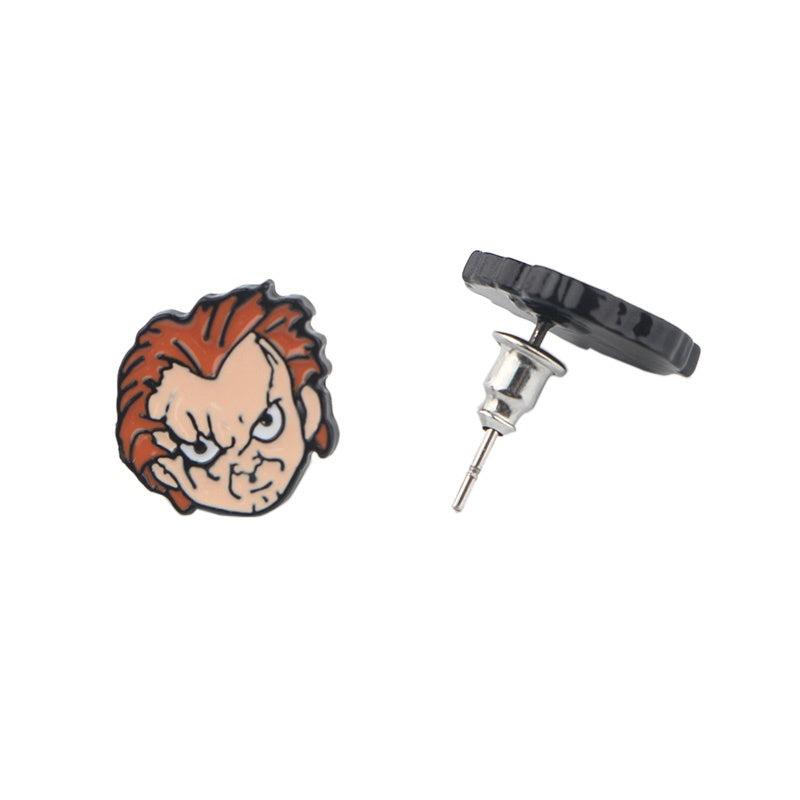 Halloween Horror Movie Earrings Cartoon Stainless Steel Stud Earrings