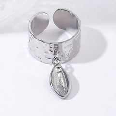 Steel Crab Pendant Open Ring Vintage Classic Ring Holiday Party Jewelry