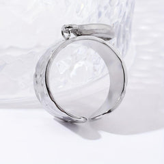 Steel Crab Pendant Open Ring Vintage Classic Ring Holiday Party Jewelry