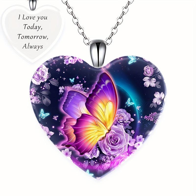 Crystal Pendant Necklace Dream Butterfly English Birthday Gift