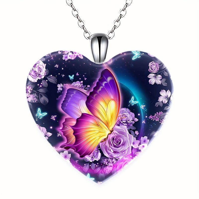 Crystal Pendant Necklace Dream Butterfly English Birthday Gift