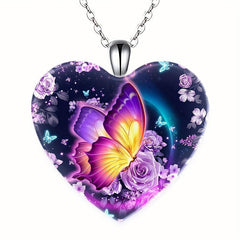 Crystal Pendant Necklace Dream Butterfly English Birthday Gift