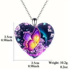 Crystal Pendant Necklace Dream Butterfly English Birthday Gift