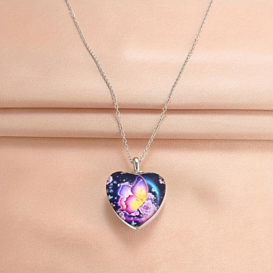 Crystal Pendant Necklace Dream Butterfly English Birthday Gift