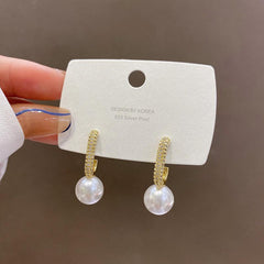 Pearl Earrings Female Small Minority Micro set Earrings Temperament Earrings