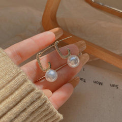 Pearl Earrings Female Small Minority Micro set Earrings Temperament Earrings