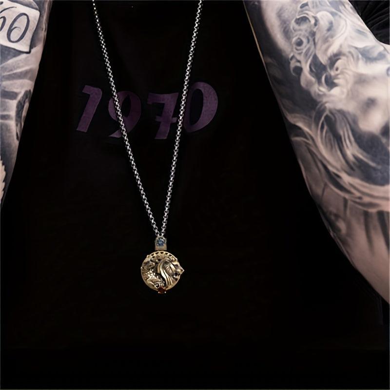 Vintage Lion Dragon Pendant Necklace Hip Hop Metal Rock Punk Jewelry