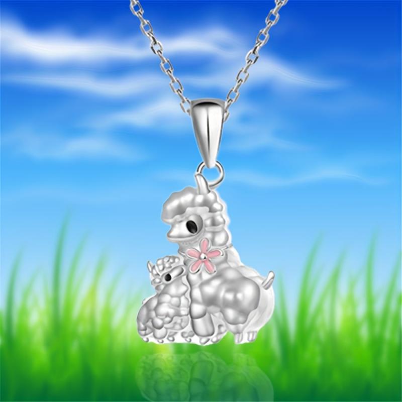 Parent-Child Alpaca Pendant Necklace For Women Cartoon Animal Jewelry