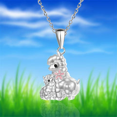 Parent-Child Alpaca Pendant Necklace For Women Cartoon Animal Jewelry