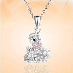 Parent-Child Alpaca Pendant Necklace For Women Cartoon Animal Jewelry
