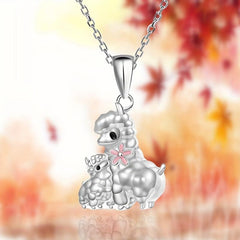 Parent-Child Alpaca Pendant Necklace For Women Cartoon Animal Jewelry