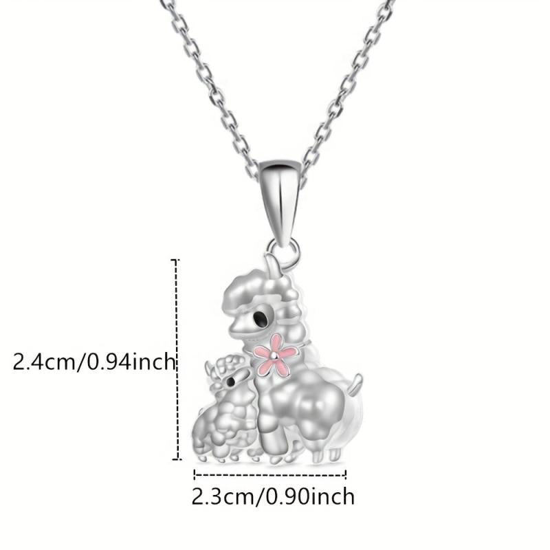 Parent-Child Alpaca Pendant Necklace For Women Cartoon Animal Jewelry