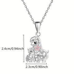 Parent-Child Alpaca Pendant Necklace For Women Cartoon Animal Jewelry