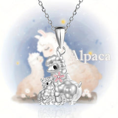 Parent-Child Alpaca Pendant Necklace For Women Cartoon Animal Jewelry