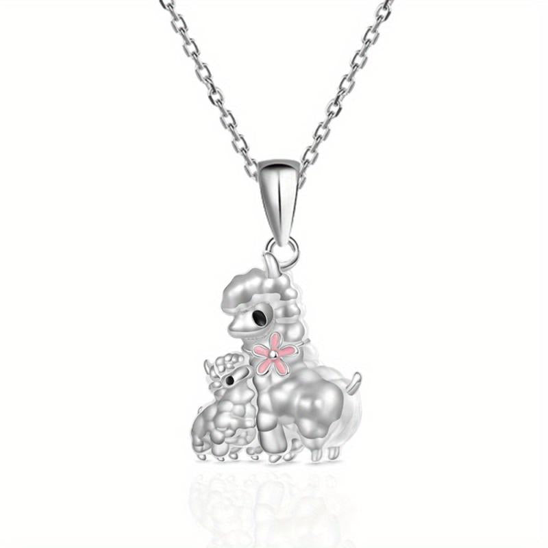 Parent-Child Alpaca Pendant Necklace For Women Cartoon Animal Jewelry