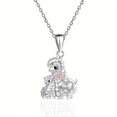 Parent-Child Alpaca Pendant Necklace For Women Cartoon Animal Jewelry
