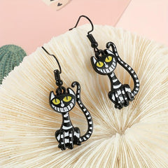 Cheshire Cat Earrings Cartoon Drop Earring Christmas
