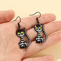 Cheshire Cat Earrings Cartoon Drop Earring Christmas