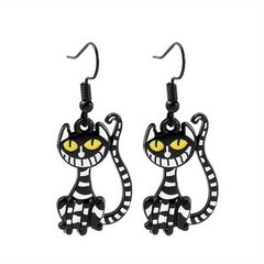 Cheshire Cat Earrings Cartoon Drop Earring Christmas
