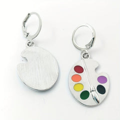 Palette Drop Earrings - Artistic Design
