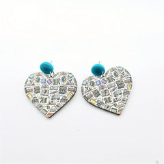 Cat Themed Bookcase Earrings - Ideal Gift for Teachers