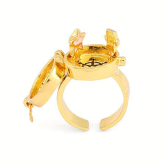 BFF Letter Openable Alloy Ring - Creative Design