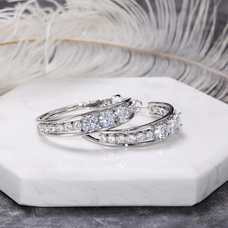 Circle Earrings & Ear Cuffs Set - Party Jewelry Gift