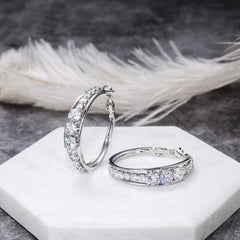Circle Earrings & Ear Cuffs Set - Party Jewelry Gift