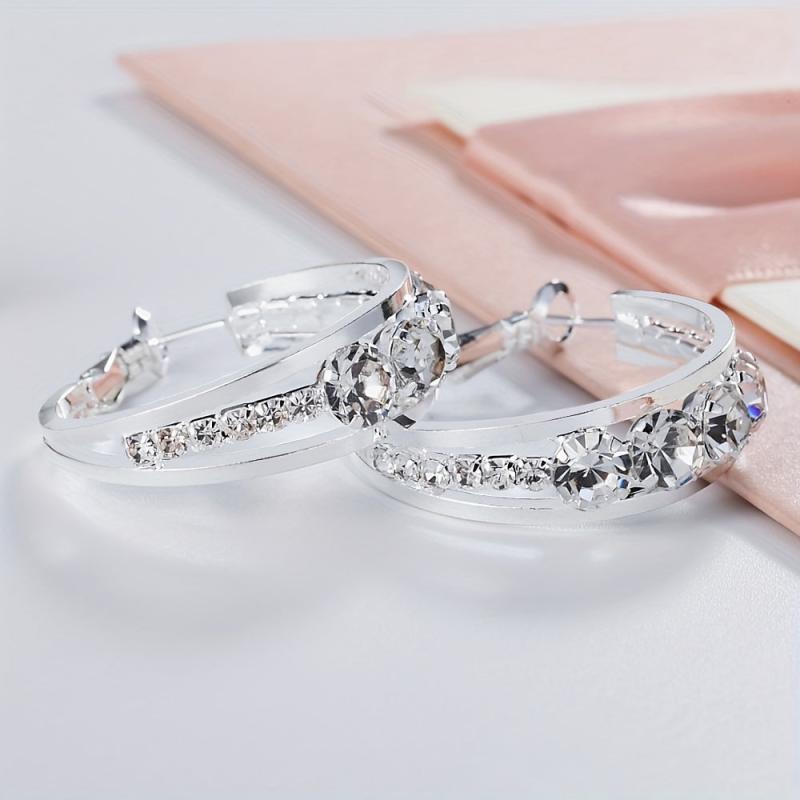 Circle Earrings & Ear Cuffs Set - Party Jewelry Gift