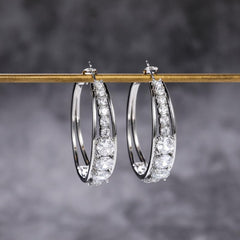 Circle Earrings & Ear Cuffs Set - Party Jewelry Gift