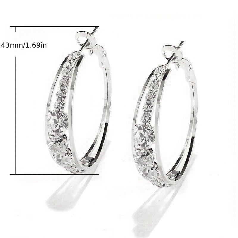 Circle Earrings & Ear Cuffs Set - Party Jewelry Gift