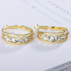 Circle Earrings & Ear Cuffs Set - Party Jewelry Gift