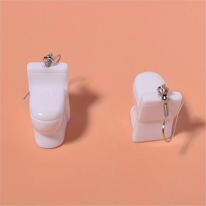 Y2K Mini Toilet Earrings Fun Party Dating Personalized Quirky Wind Tide